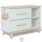 Petit meuble 2 tiroirs 2 niches NADO Retro finition frêne mint