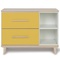 Petit meuble 2 tiroirs 2 niches NADO Retro finition frêne sunshine yellow