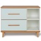 Petit meuble 2 tiroirs 2 niches NADO Retro finition hêtre mint