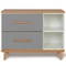 Petit meuble 2 tiroirs 2 niches NADO Retro finition hêtre slate grey