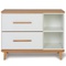 Petit meuble 2 tiroirs 2 niches NADO Retro finition hêtre white