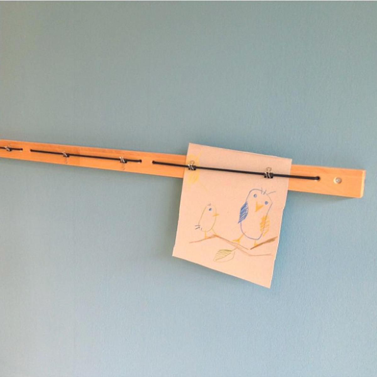 Picture rail ZIGGY de Breuyn 120cm beech natural oiled black elastic band