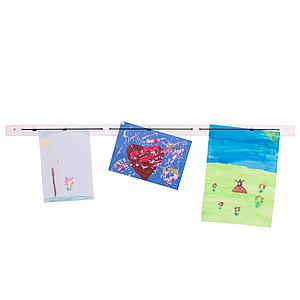 Picture rail ZIGGY de Breuyn 120cm beech white-stained lacquered black elastic band