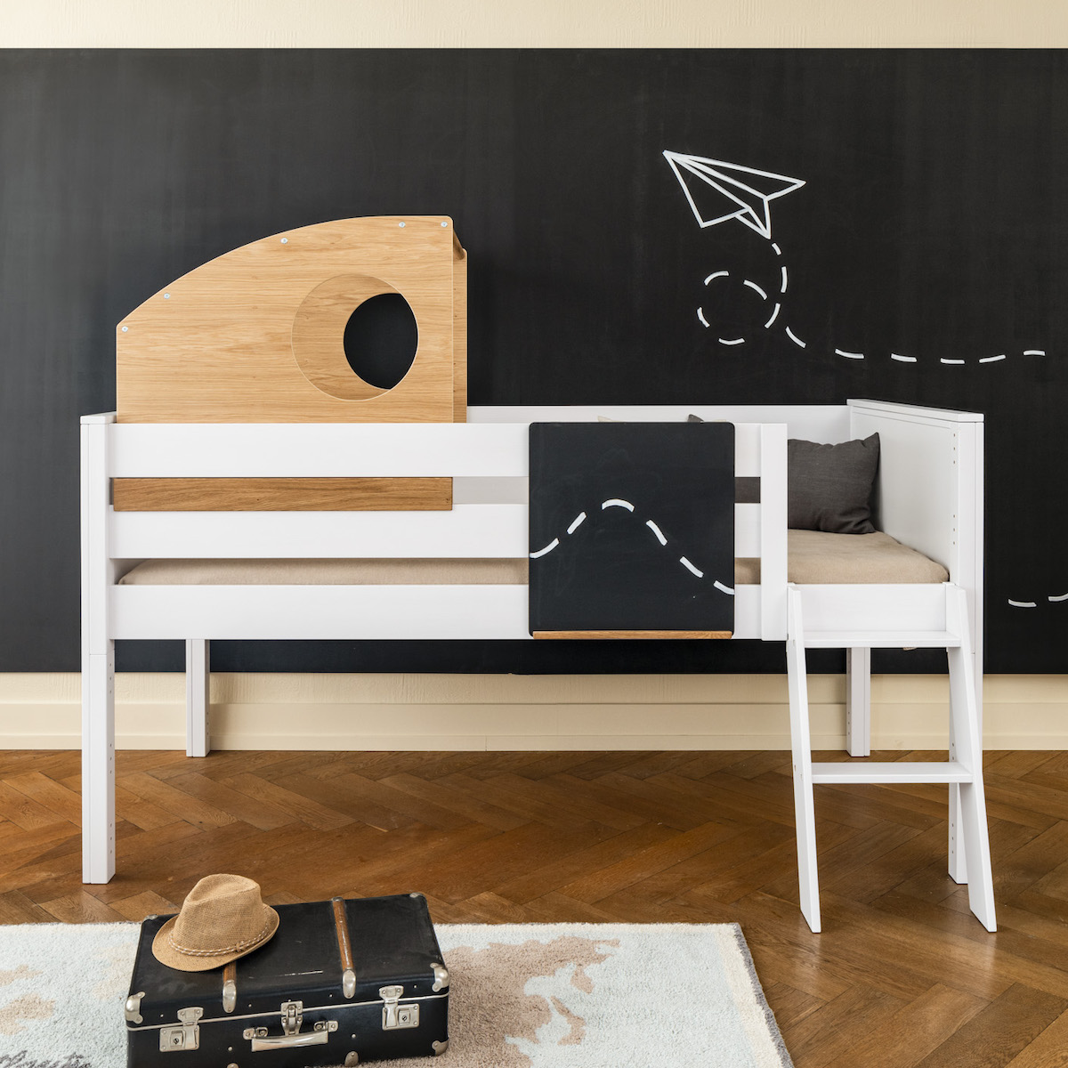 Pizarra colgante cama KASVA MDF roble