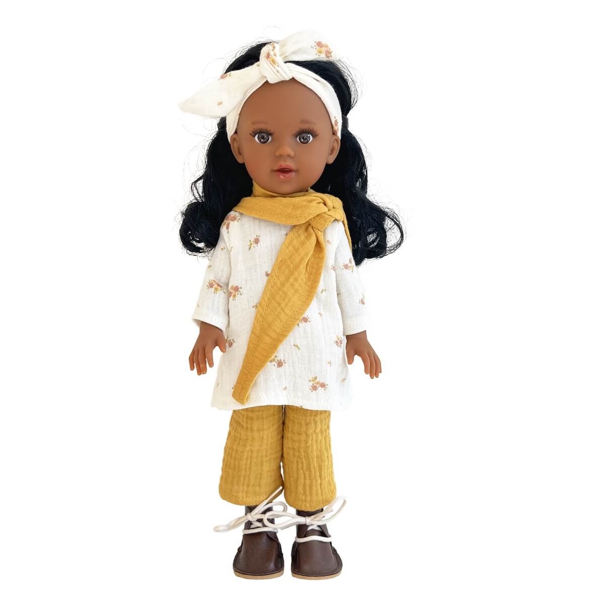 Poupée 40cm Jade BOBBLE moutarde