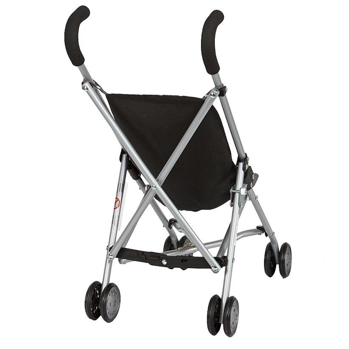 Poussette pour poupée STARS gris 