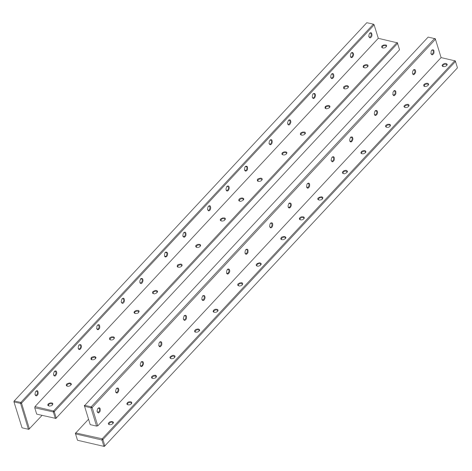 Set de 2 pieds 184cm pour lits Montessori - mezzanine - twin-over-full - baldaquin - 5 in1 - Bruno DESTYLE de Breuyn hêtre laqué blanc