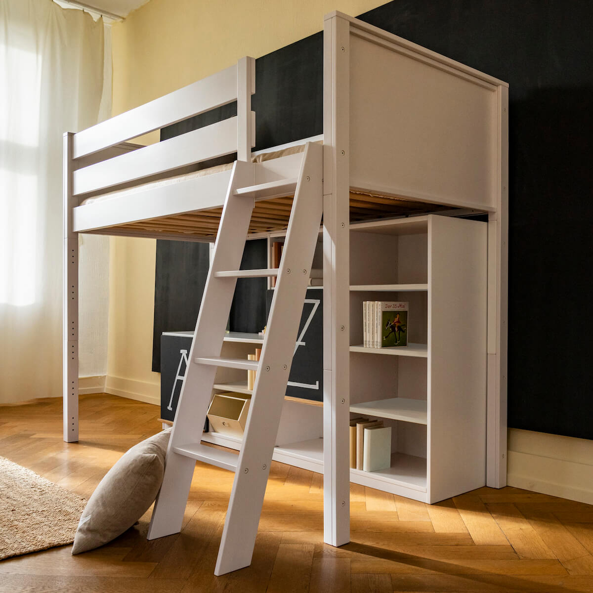 Shelf large KASVA Mdf white lacquered