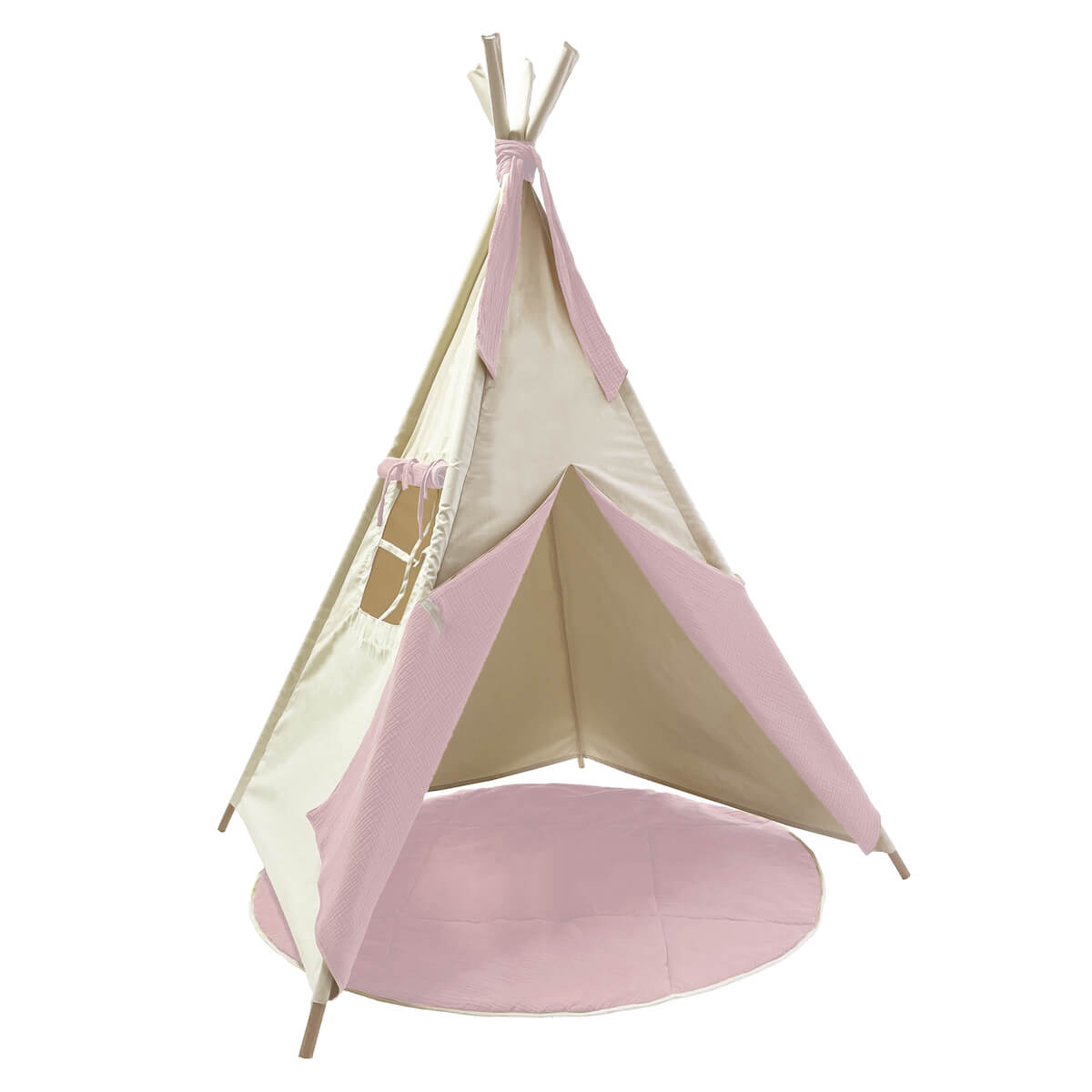 Tapis pour tipi BOBBLE rose