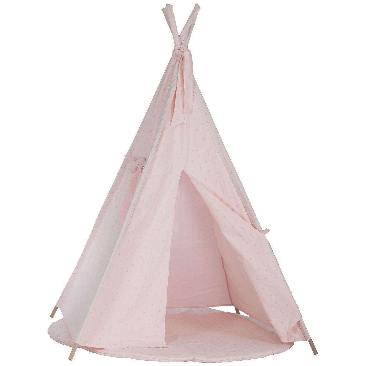 Tapis pour tipi STARS rose