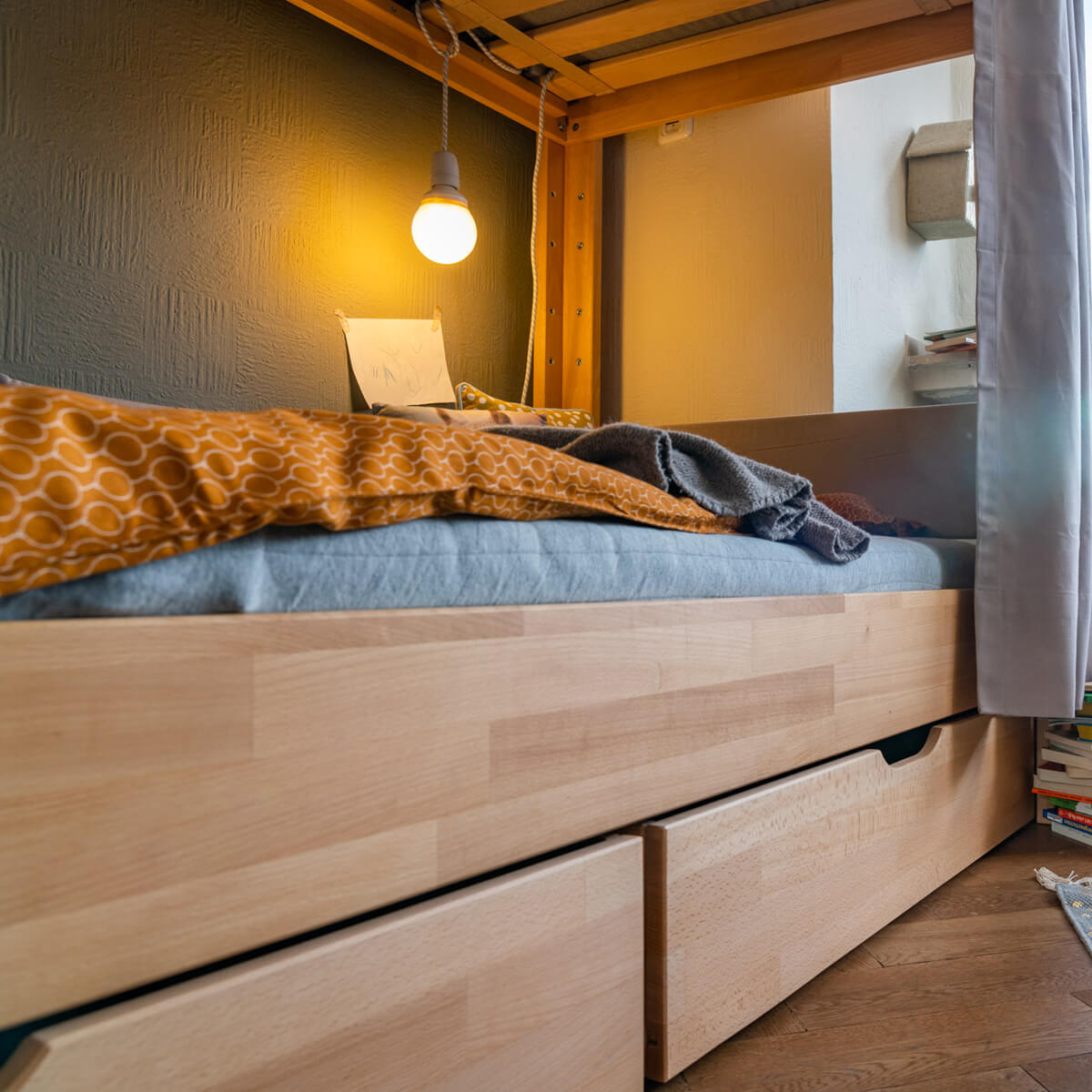 Tiroir de lit sur roulettes 94cm DESTYLE de Breuyn naturel