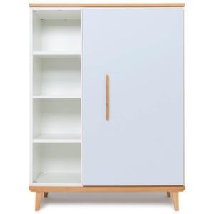Wardrobe 120 cm 1 door NADO Retro beech sky blue