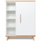 Wardrobe 120 cm 1 door NADO Retro beech white