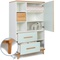 Wardrobe 147 cm 1 door 2 drawers NADO Retro beech mint