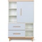 Wardrobe 147 cm 1 door 2 drawers NADO Retro beech sky blue