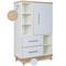 Wardrobe 147 cm 1 door 2 drawers NADO Retro beech sky blue