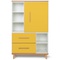 Wardrobe 147 cm 1 door 2 drawers NADO Retro beech sunshine yellow