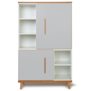 Wardrobe 147 cm 2 doors NADO Retro beech manhattan grey