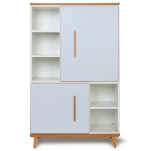 Wardrobe 147 cm 2 doors NADO Retro beech sky blue