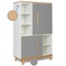Wardrobe 147 cm 2 doors NADO Retro beech slate grey
