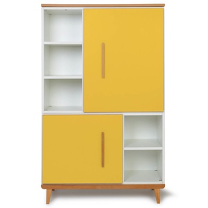 Wardrobe 147 cm 2 doors NADO Retro beech sunshine yellow