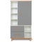 Wardrobe 173 cm 1 door 2 drawers NADO Retro slate grey