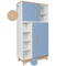 Wardrobe 173 cm 2 doors NADO Retro beech capri blue