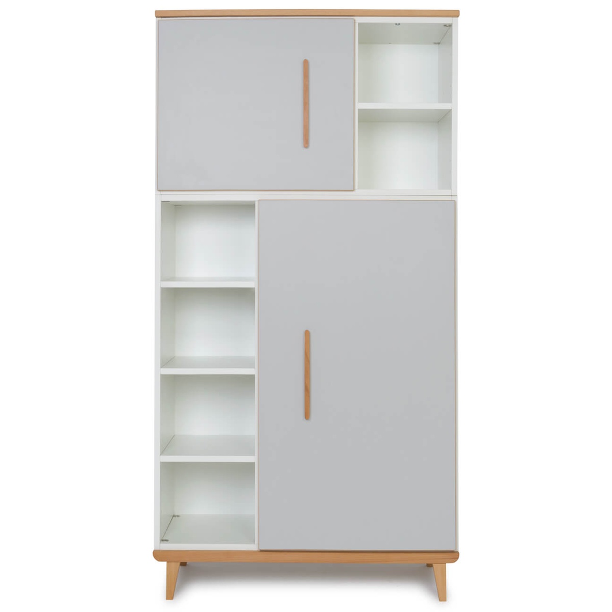 Wardrobe 173 cm 2 doors NADO Retro beech manhattan grey