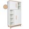 Wardrobe 173 cm 2 doors NADO Retro beech white