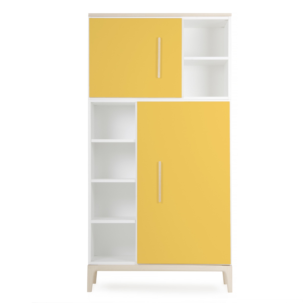 Wardrobe 173cm 2 doors NADO Curve ash sunshine yellow 