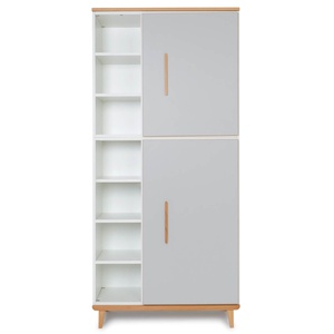 Wardrobe 198 cm 2 doors NADO Retro beech manhattan grey