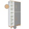 Wardrobe 198 cm 2 doors NADO Retro beech slate grey