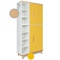 Wardrobe 198 cm 2 doors NADO Retro beech sunshine yellow