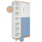 Wardrobe 198 cm 2 doors NADO Retro beech white-capri blue