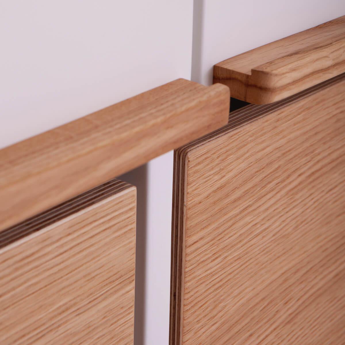 Wardrobe 2 doors 2 drawers KASVA white oak