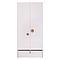 Wardrobe 2 doors 2 drawers KASVA white oak