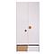 Wardrobe 2 doors 2 drawers KASVA white oak