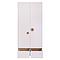 Wardrobe 2 doors 2 drawers KASVA white oak