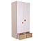 Wardrobe 2 doors 2 drawers KASVA white oak